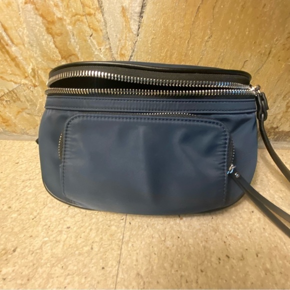Christopher Kon crossbody ‘Fanny pack’ in rich navy blue shade with black detail - Picture 7 of 15